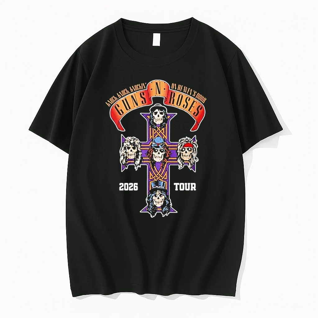 Gun N Roses World Tour 2026 America Dates Schedule Graphic Cross Shirts