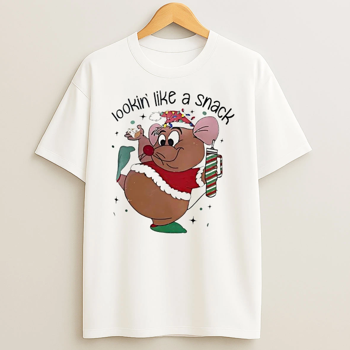 Gus Gus Lookin Like A Snack Mouse Christmas Graphic Shirts