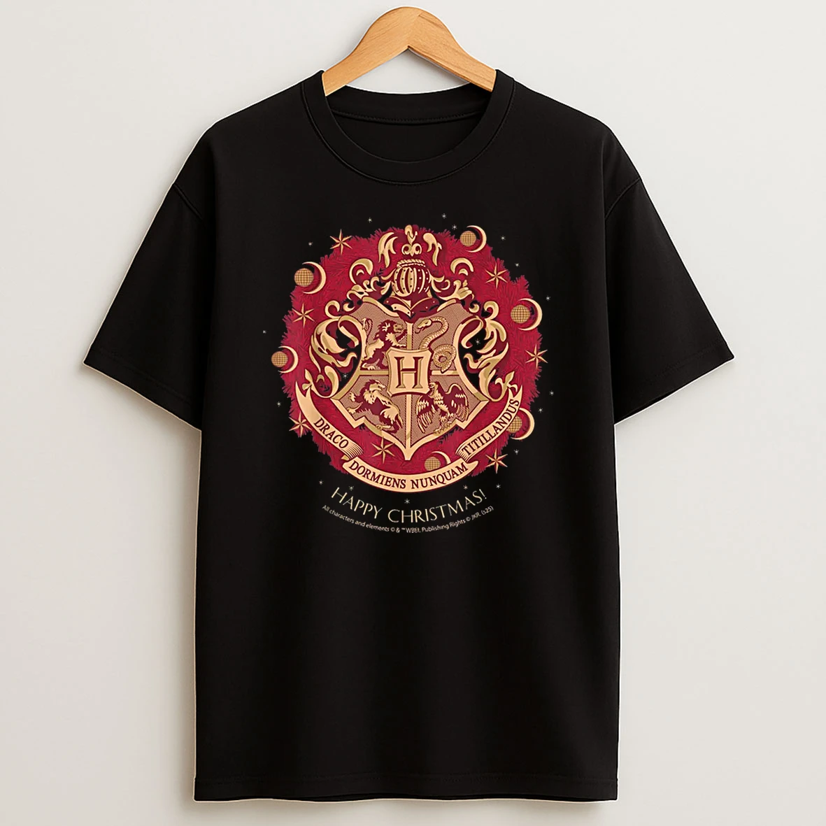 Happy Christmas Hogwarts Emblem Shirts