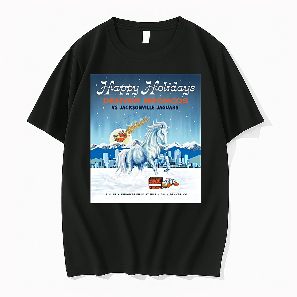 Happy Holidays Denver Broncos Vs Jacksonville Jaguars December 21 2025 Empower Field At Mile High Denver Co Shirts