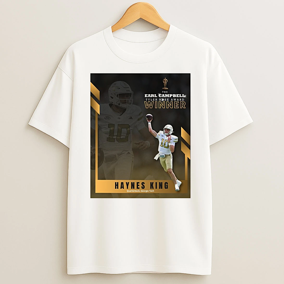Haynes King Georgia Tech 2025 The Earl Campbell Tyler Rose Award Winner Shirts