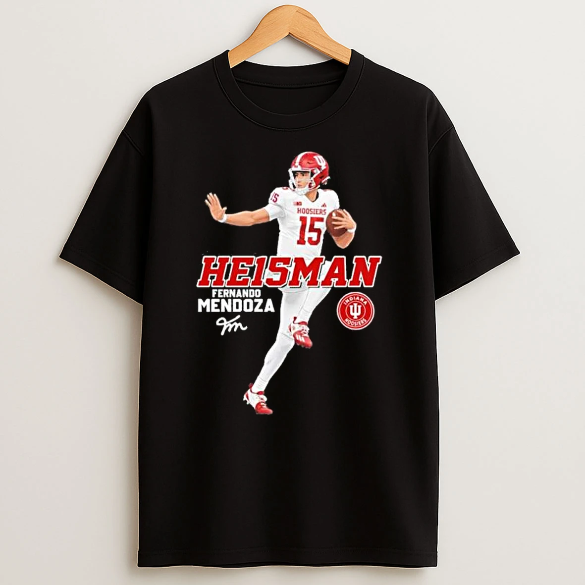 He15men Winner Fernando Mendoza Indiana Football Shirts