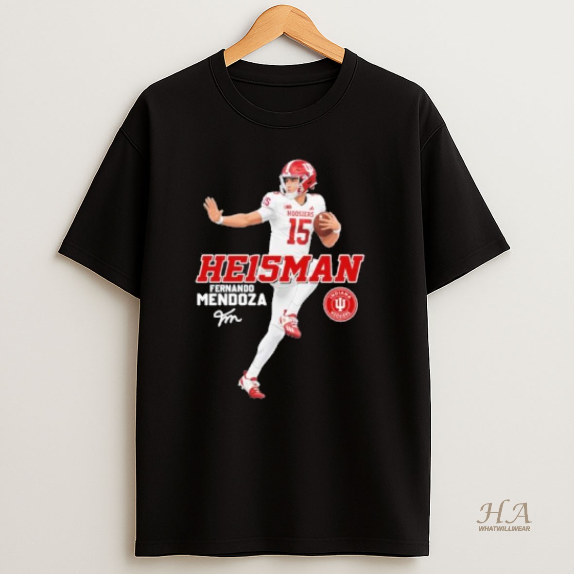 He15men Winner Fernando Mendoza Indiana Football T Shirt