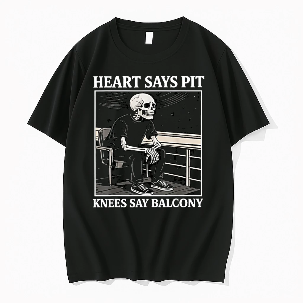 Heart Says Pit Knees Say Balcony Concert Quote Shirts