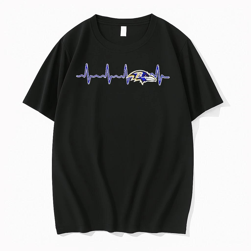 Heartbeat Baltimore Ravens Football Logo Graphic Shirts