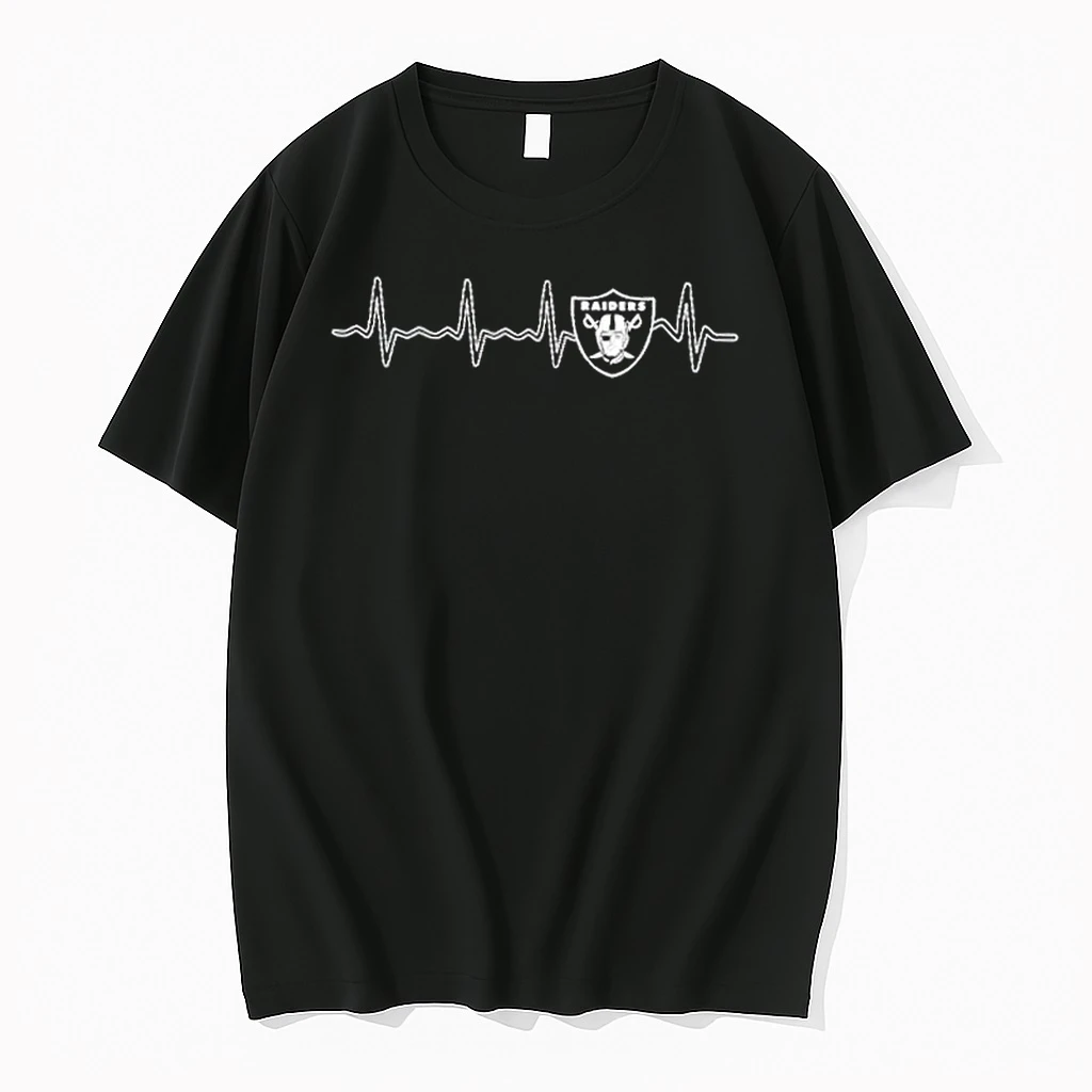 Heartbeat Las Vegas Raiders Football Logo Graphic Shirts