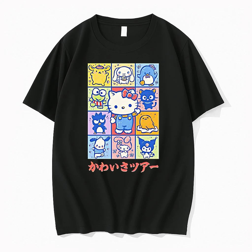Hello Kitty Keroppi Badtz Maru Cinnamoroll Pompompurin The Cuteness Tour Shirts