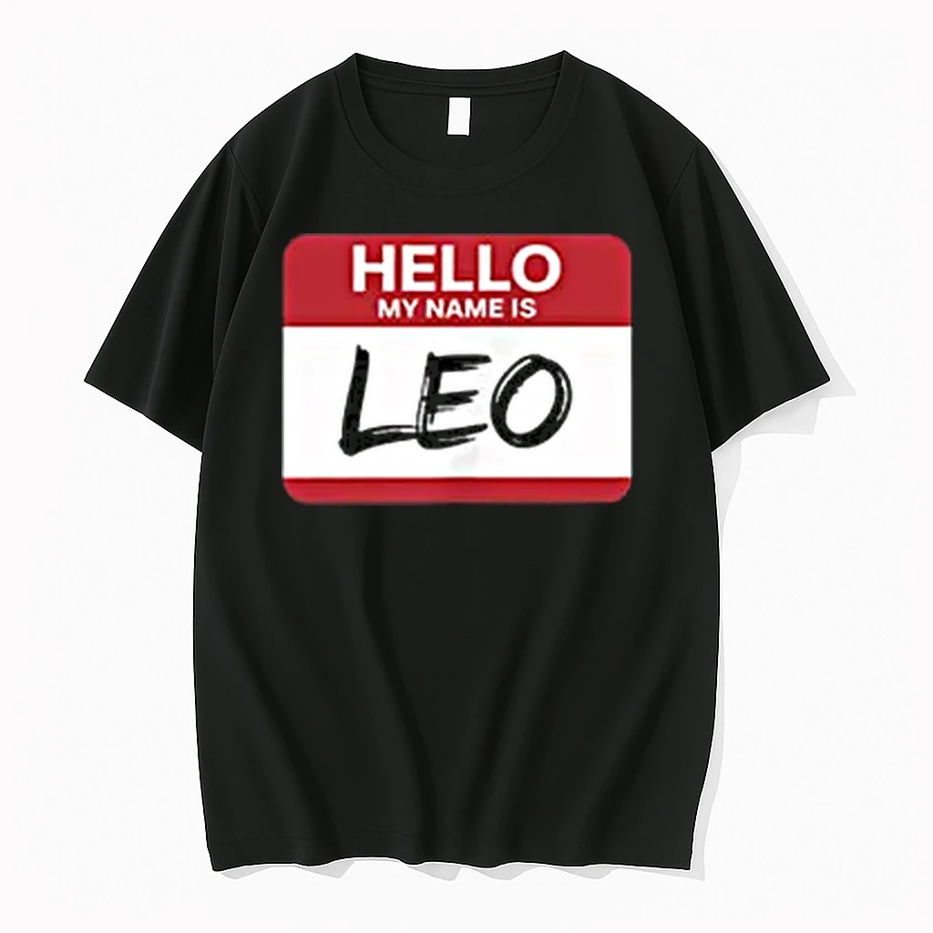 Hello My Name Is Leo Name Tag For Leo Shirts
