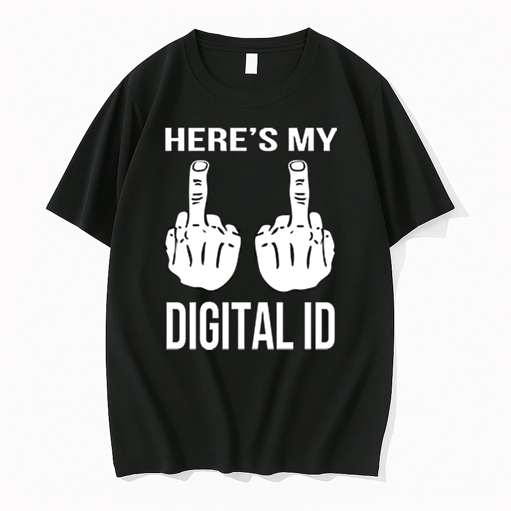 Heres My Digital Id Middle Finger Shirts