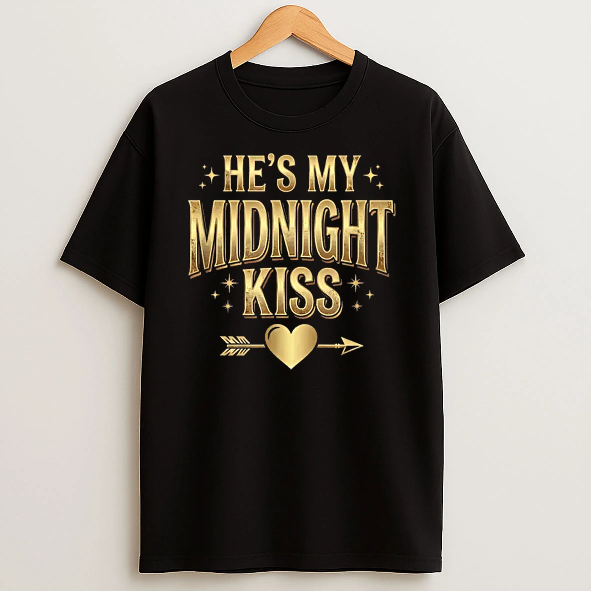 Hes My Midnight Kiss Happy New Year Matching Couples Shirts