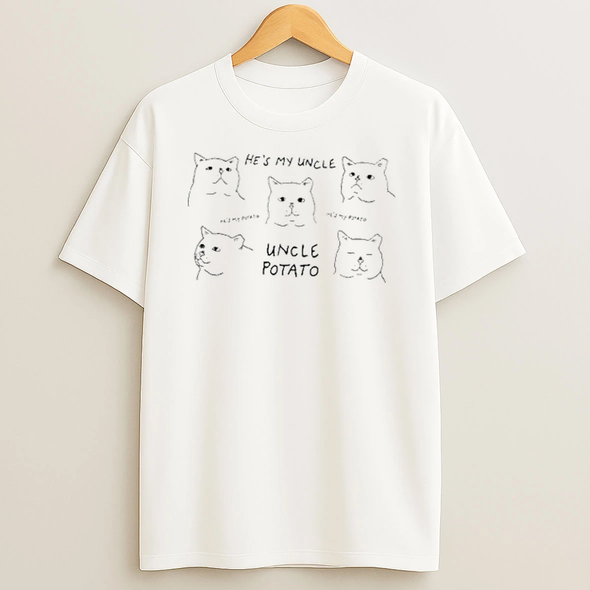 Hes My Uncle Potato Poets Square Cats Shirts
