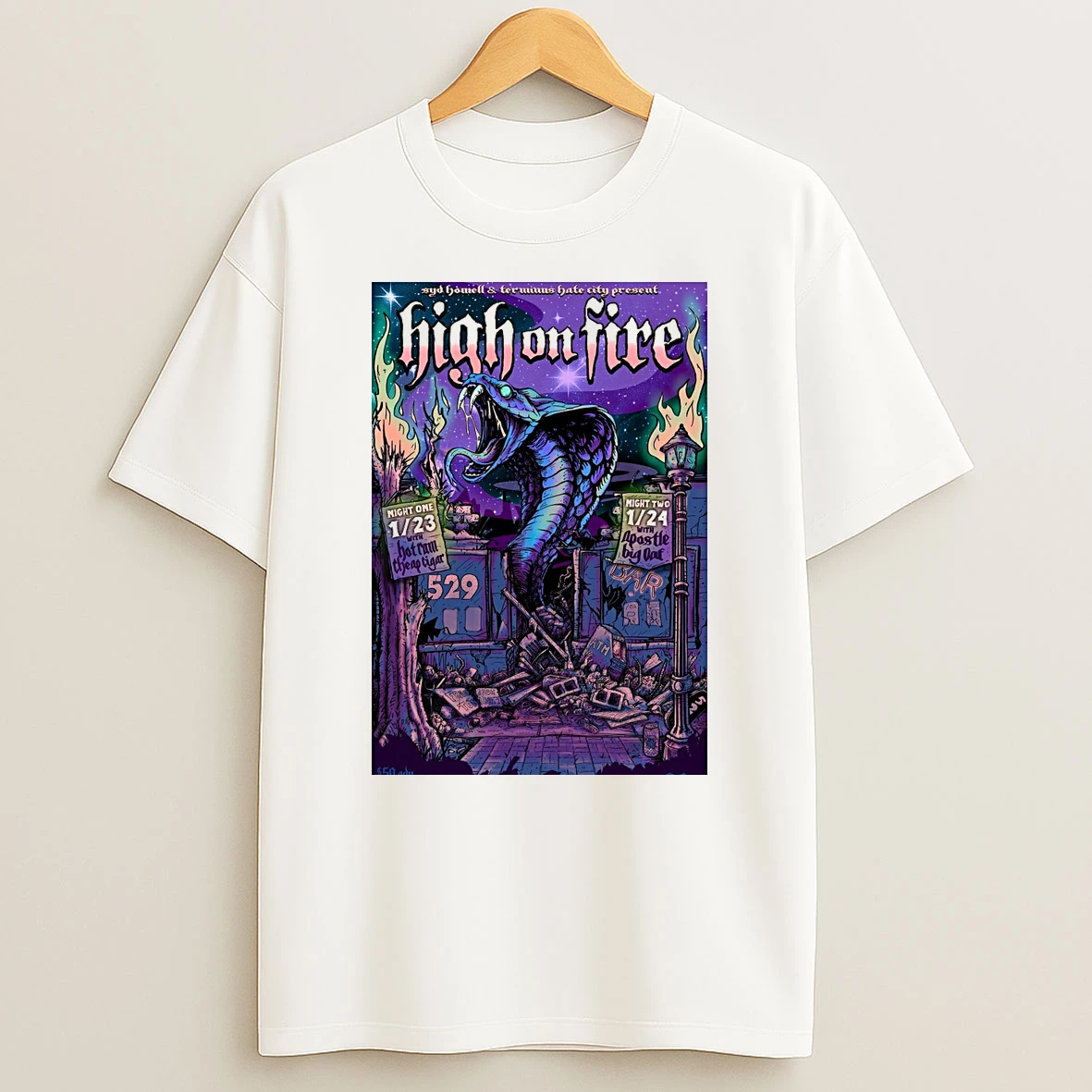 High On Fire January 23 24 2026 529 Bar In Atlanta Ga Shirts