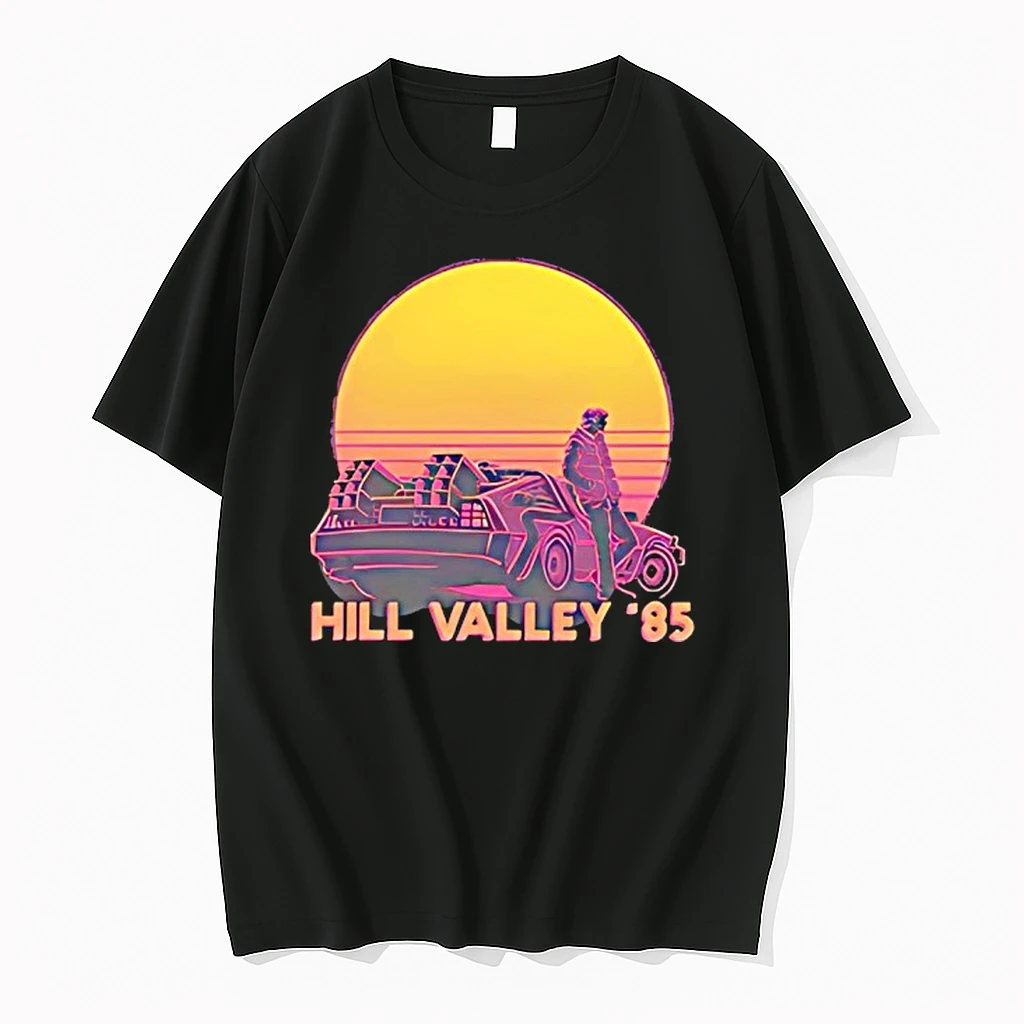 Hill Valley 85 Inspired By Back To The Future Sunset Retro Shirts
