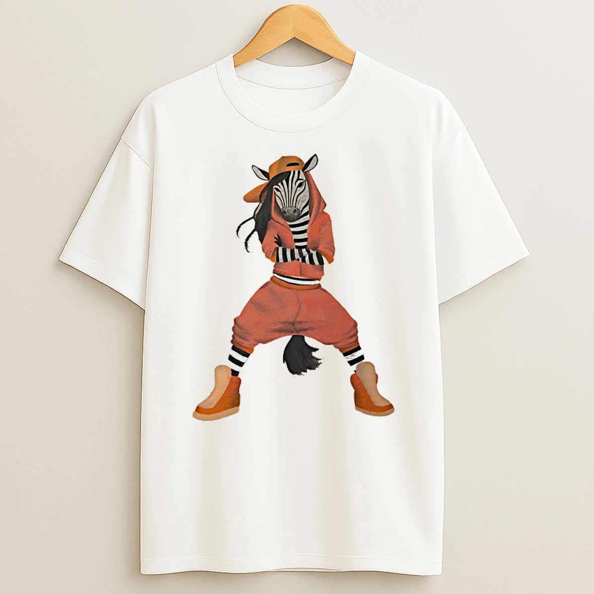 Hip Hop Zebra Painted Shirts