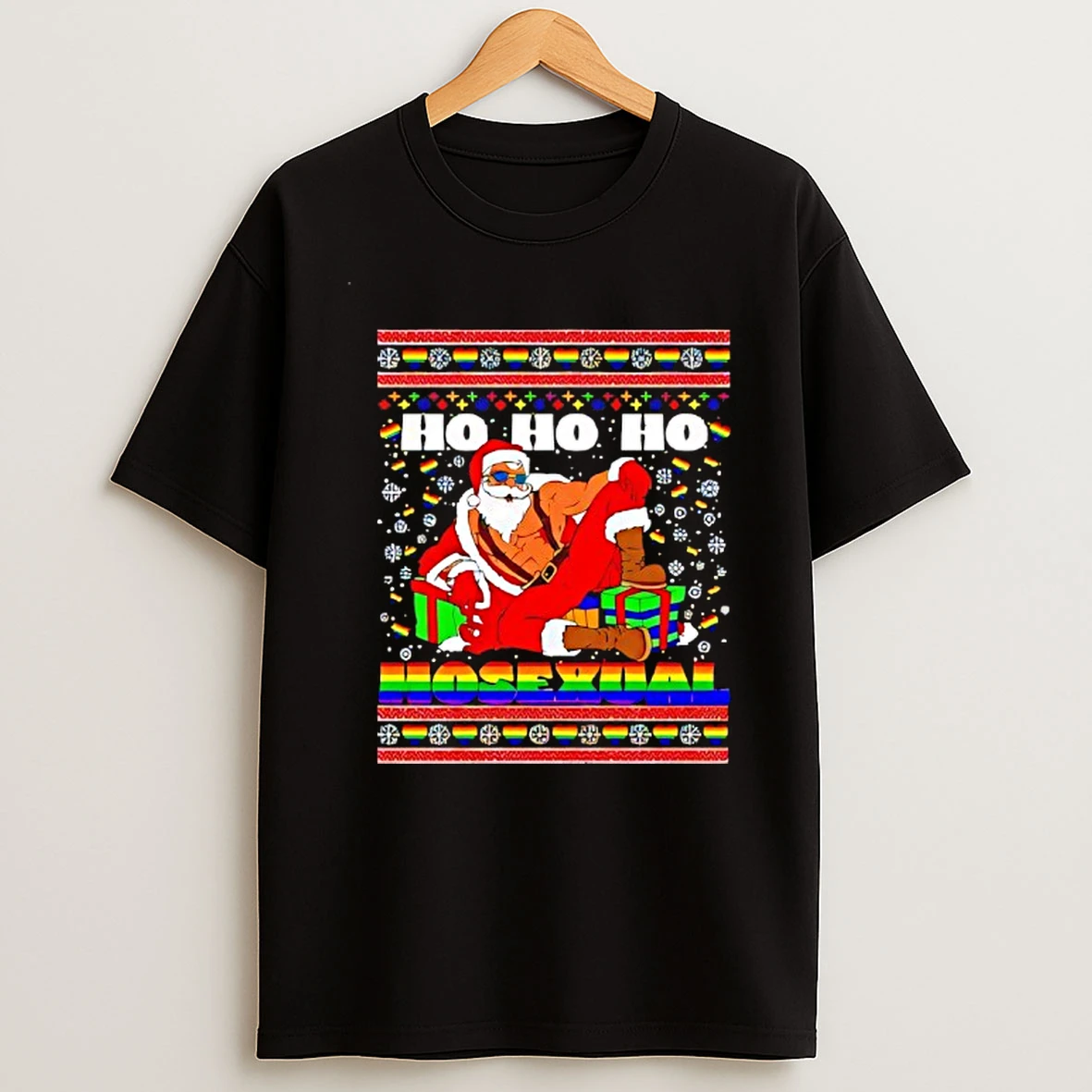 Ho Ho Ho Santa Homosexual Christmas Ugly Shirts
