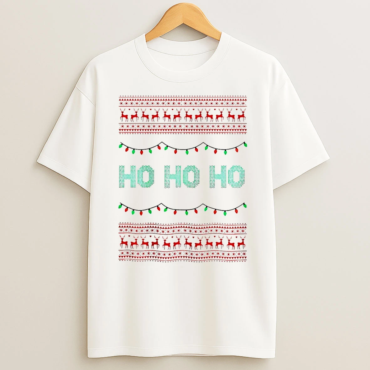Ho Ho Ho Lights Ugly Christmas Shirts