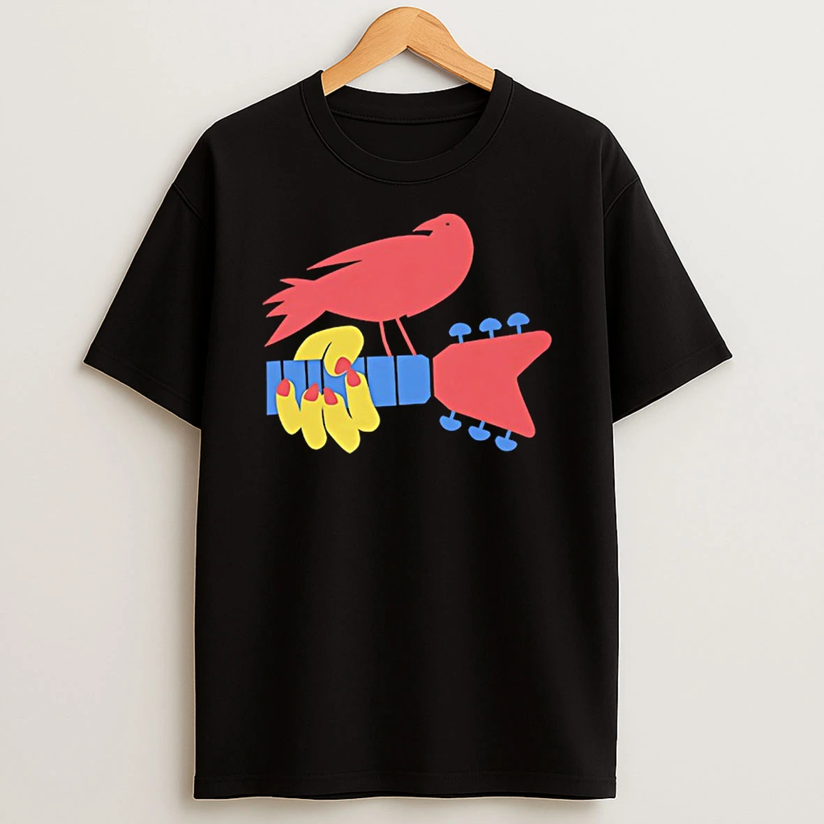 Holding Guitar Woodstock Bird Shirts