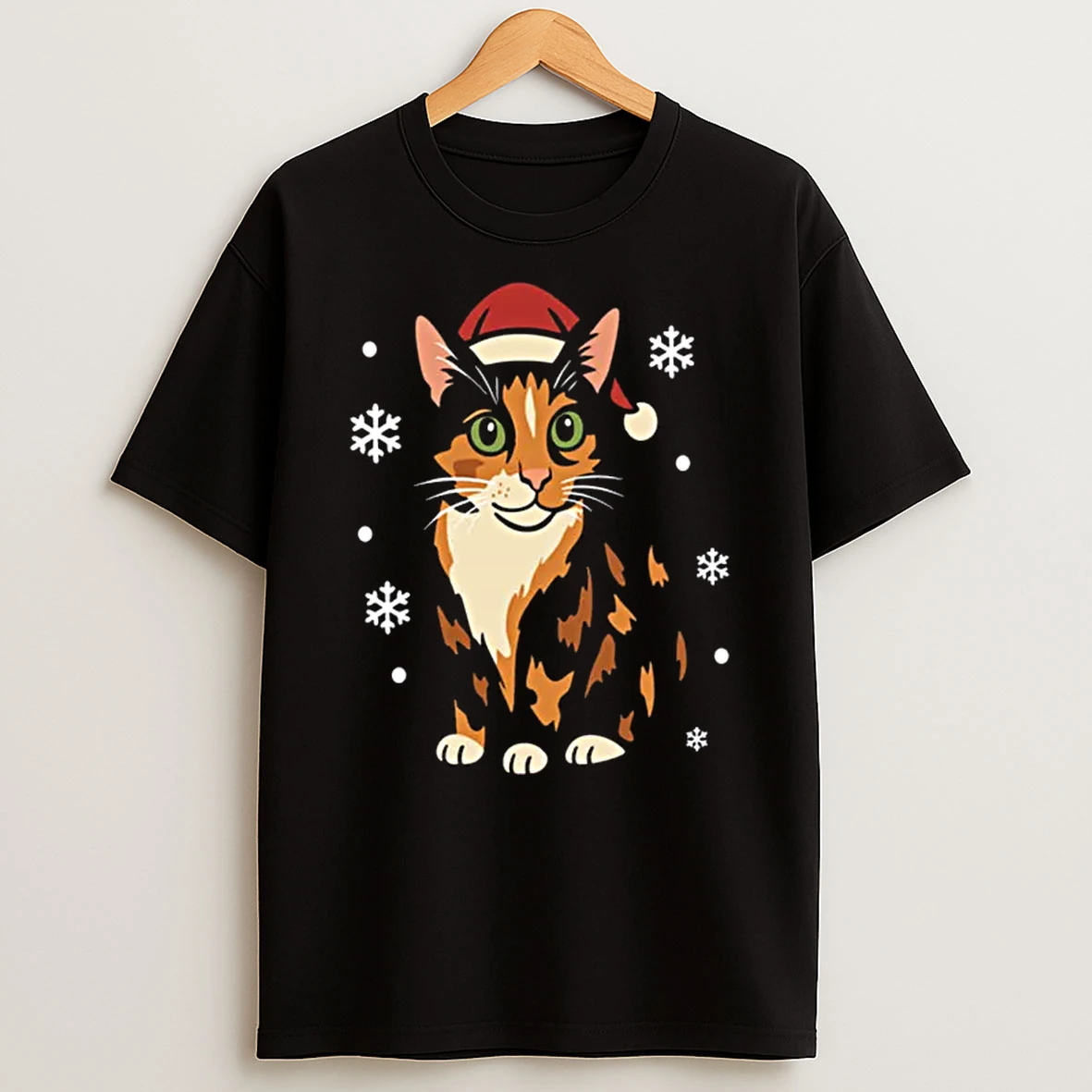 Holiday Kitten Cute Christmas Cat Design Shirts