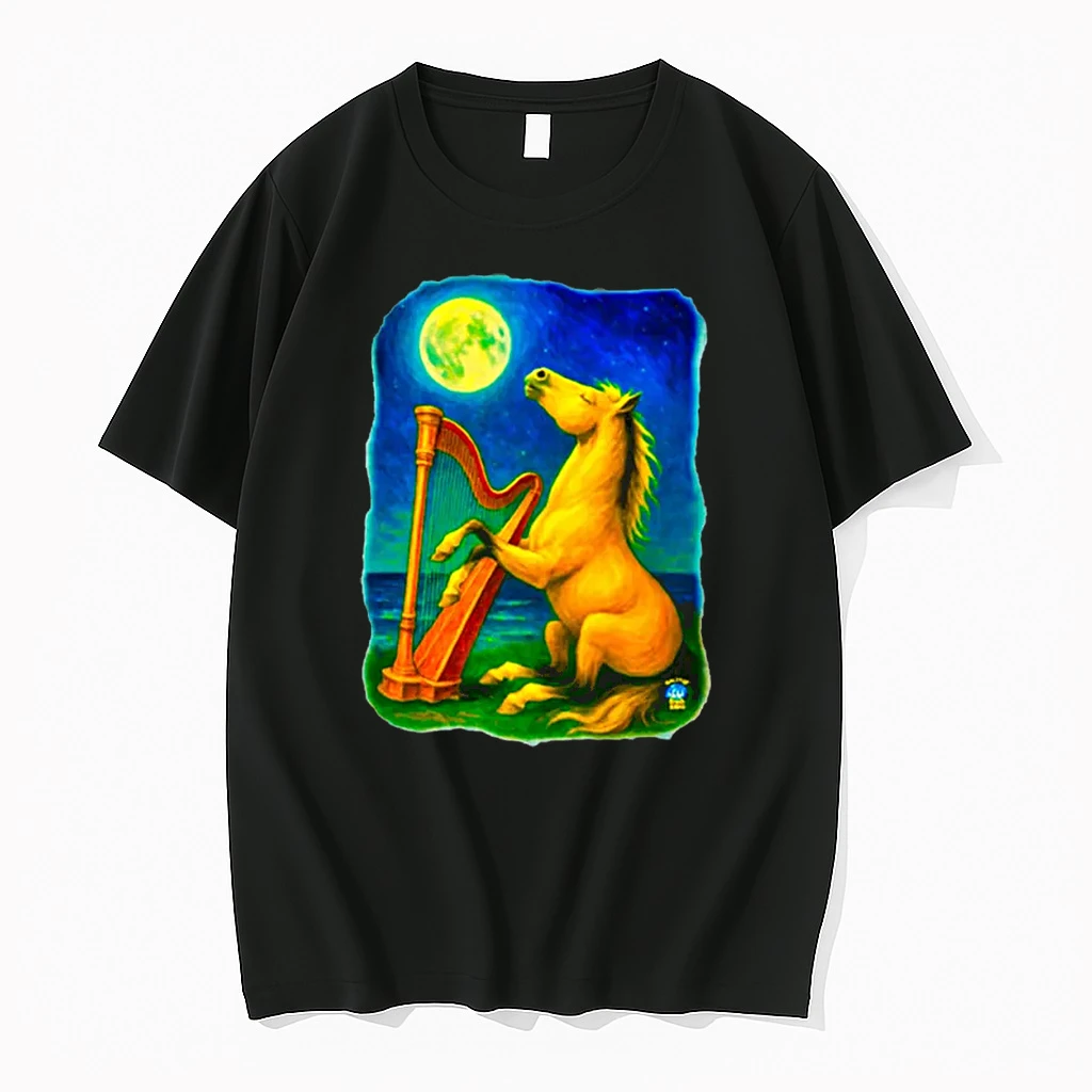 Horse Lovers Musical Moon Harp Fantasy Art Shirts