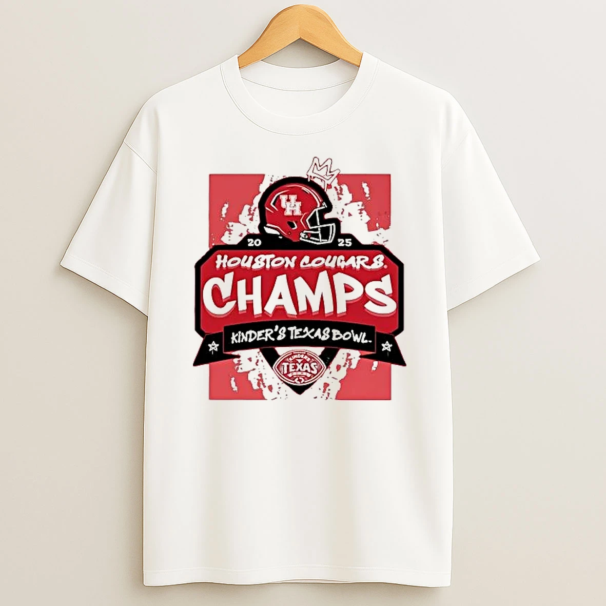 Houston Cougars 2025 Texas Bowl Champions Helmet Shirts