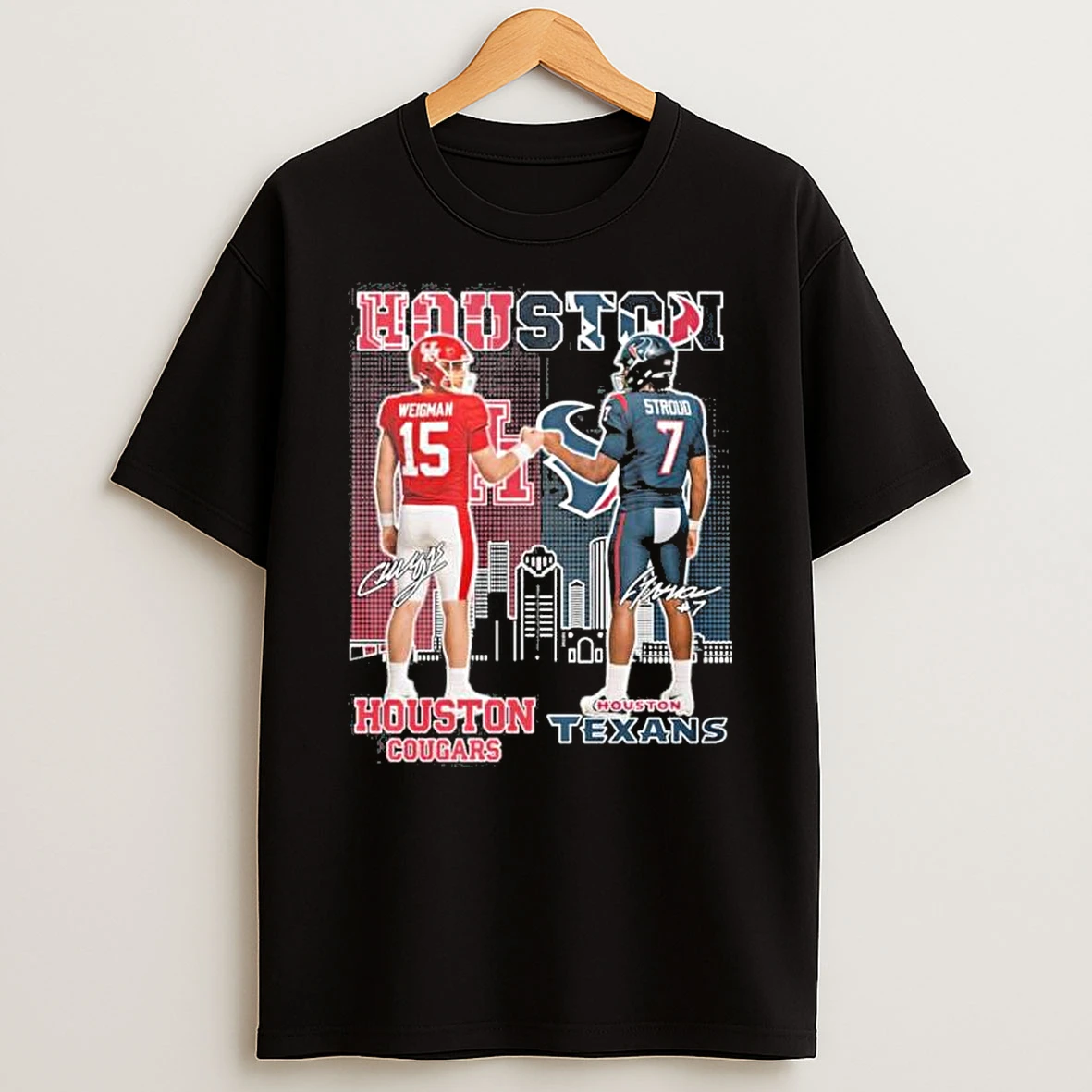 Houston Cougars Conner Weigman And Houston Texans Cj Stroud Shirts