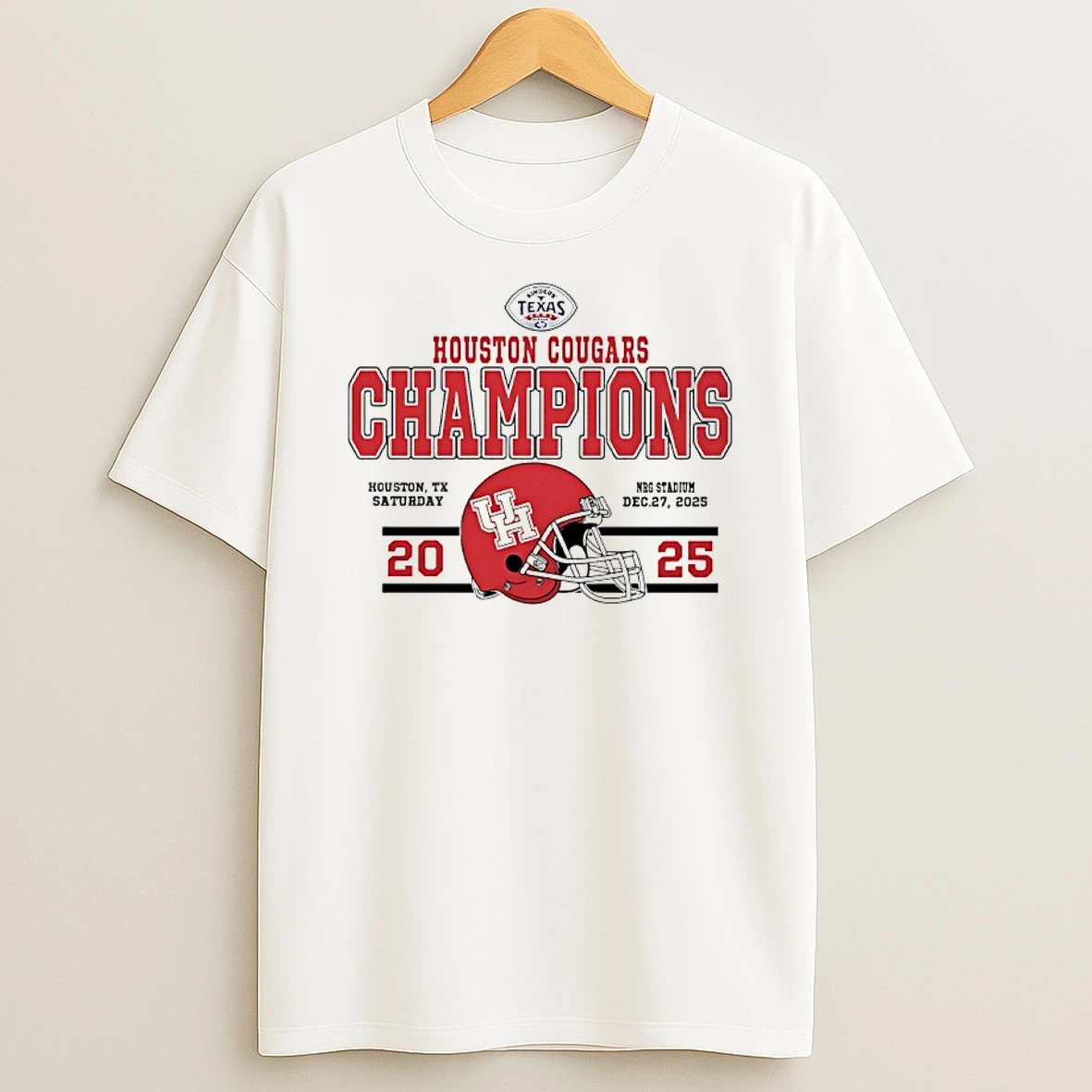 Houston Cougars Football 2025 Kinders Texas Bowl Champions Classic Shirts