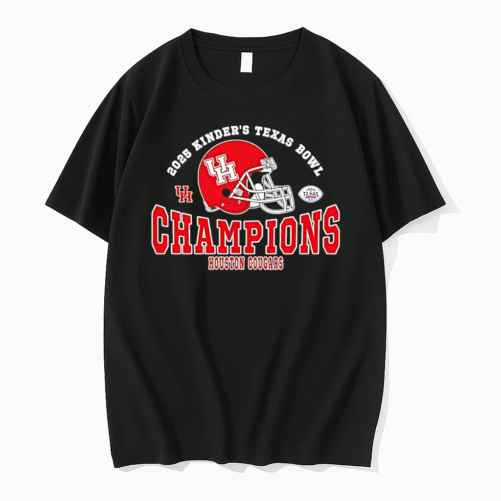 Houston Cougars Football 2025 Kinders Texas Bowl Champions Helmet Shirts