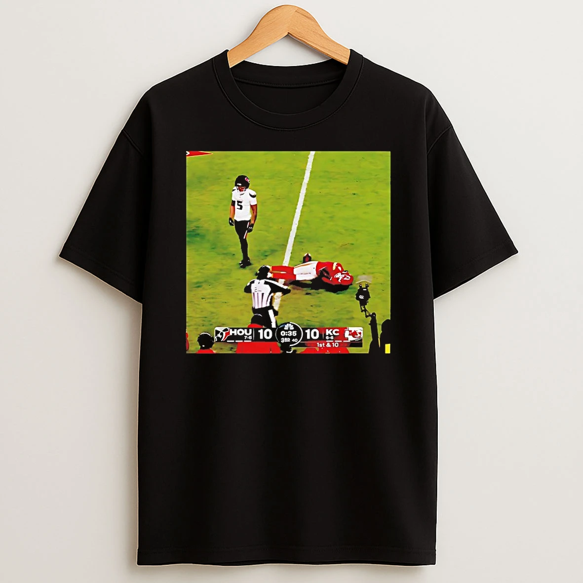 Houston Texans Vs Kansas City Chiefs 1st And 10 2025 Shirts