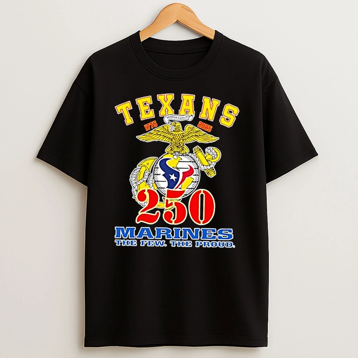Houston Texans X U S M C 250th Birthday Celebration Shirts