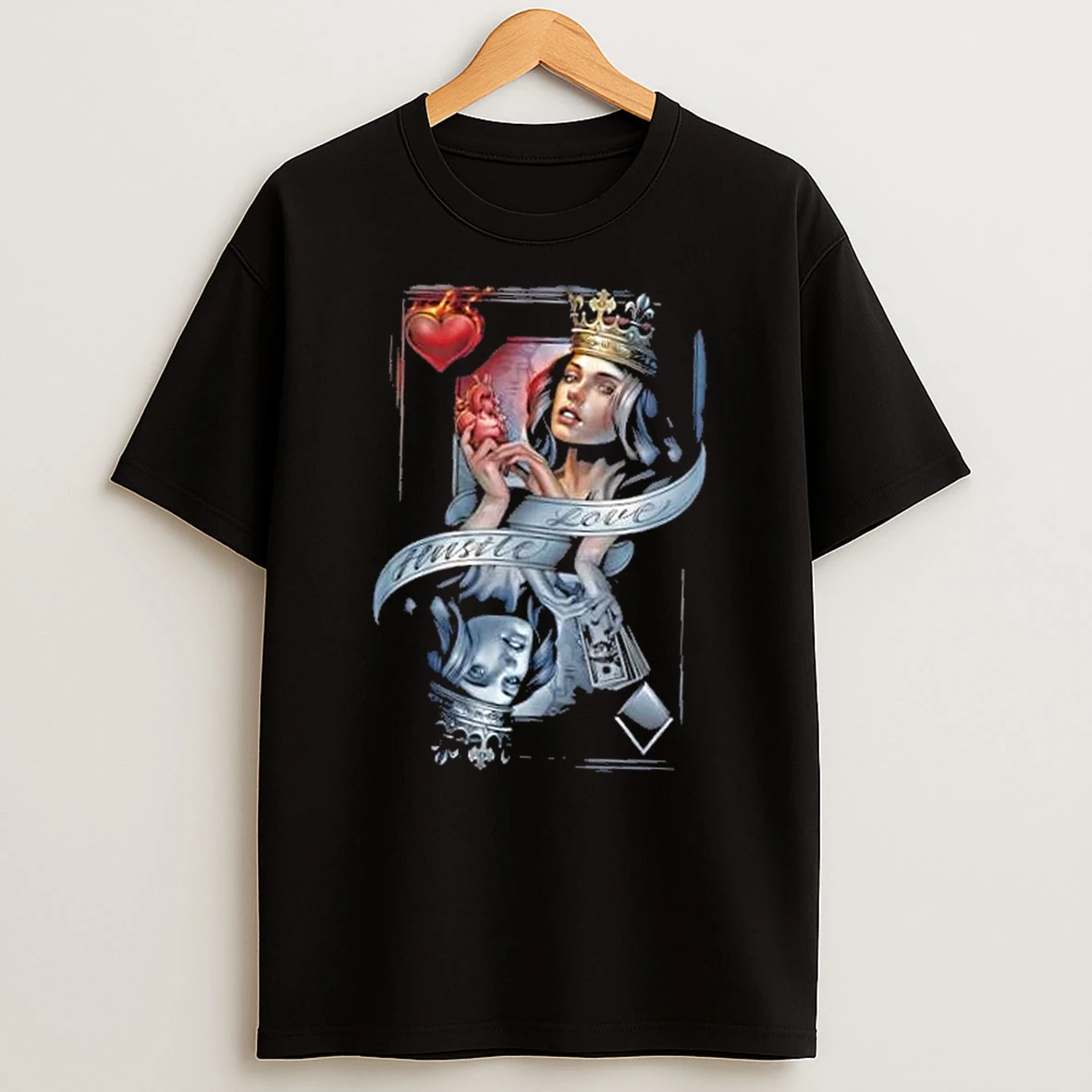Hustle Love Q Card Shirts