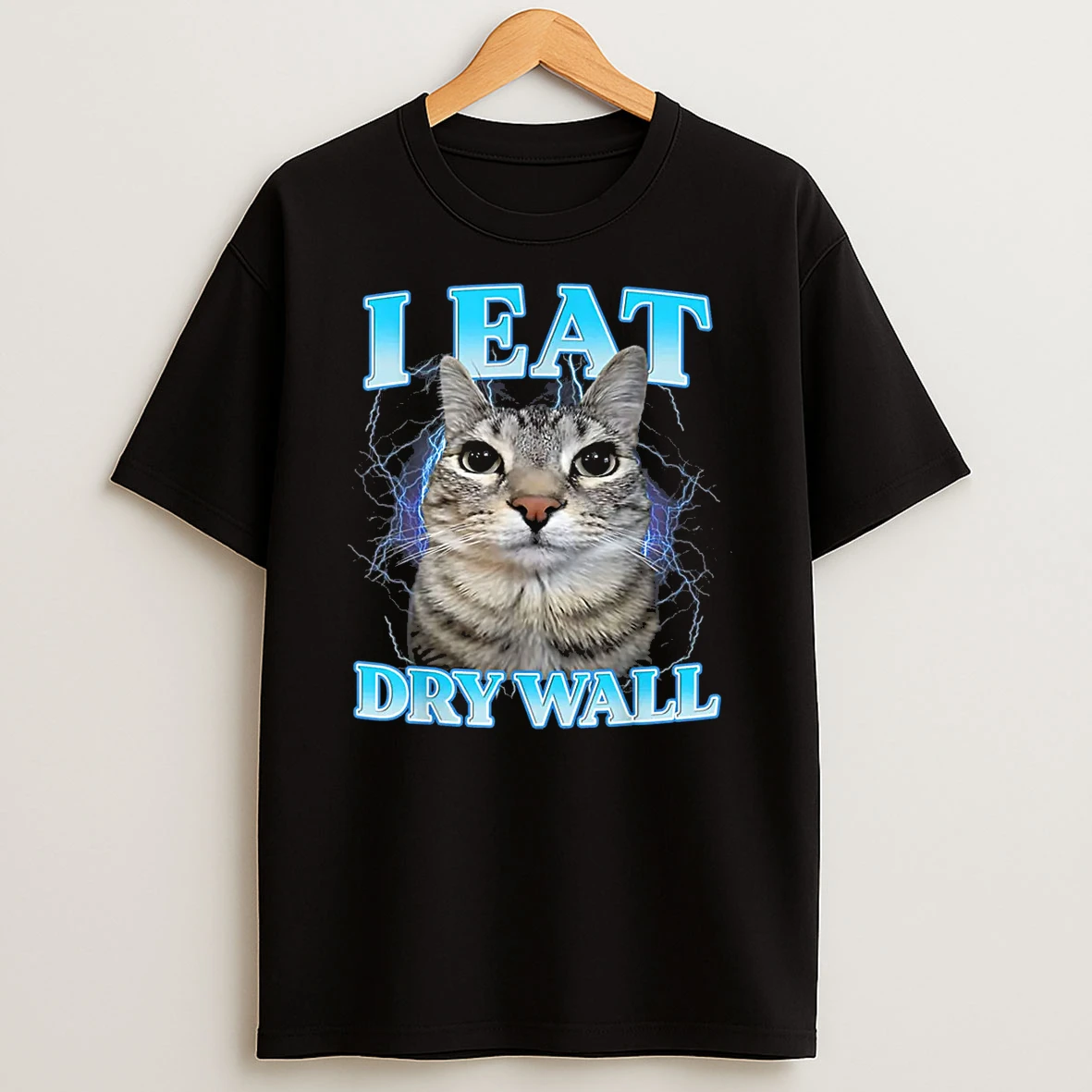 I Eat Dry Wall Silly Cat Shirts