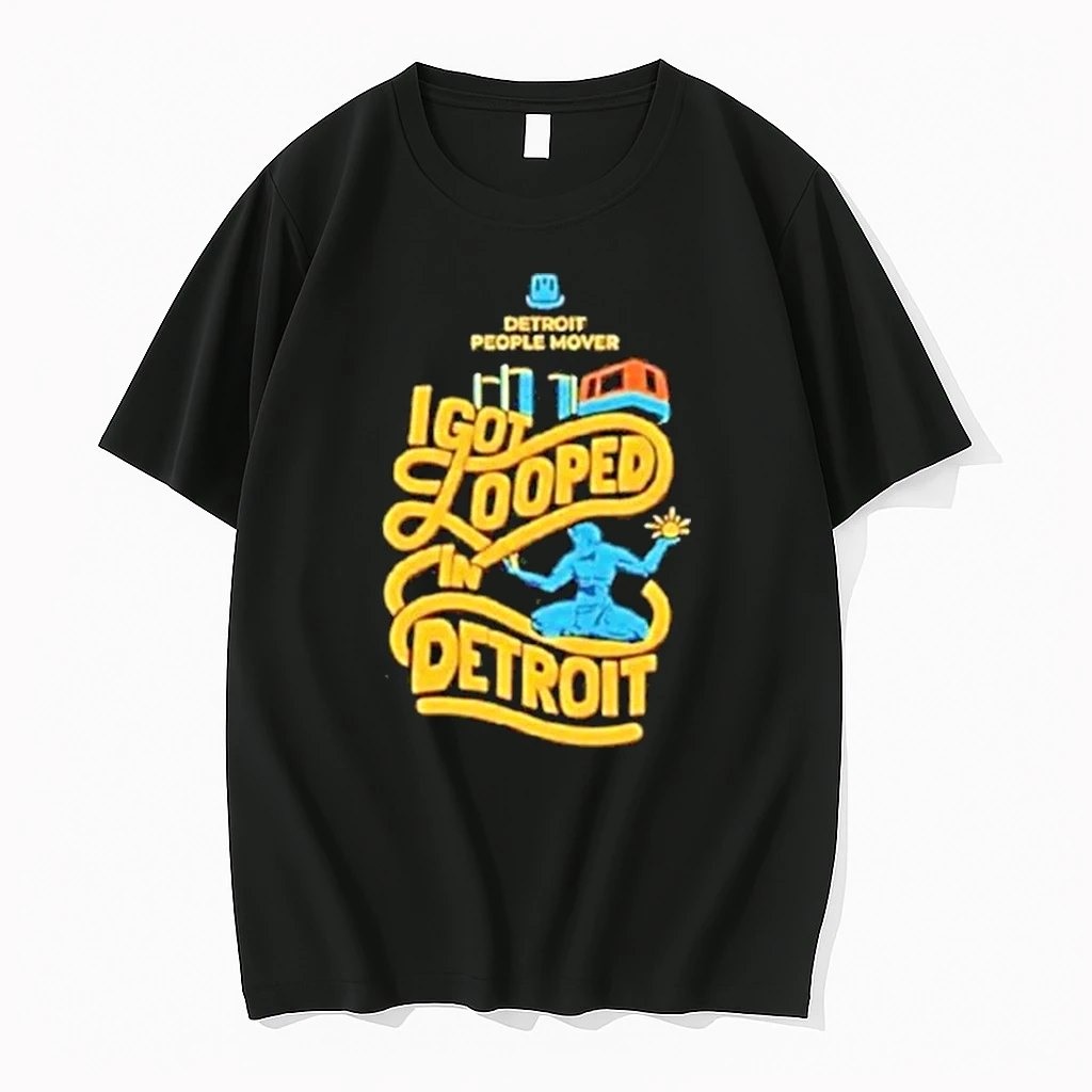 I Got Looped In Detroit Detroit People Mover And The Spirit Of Detroit Statue Shirts