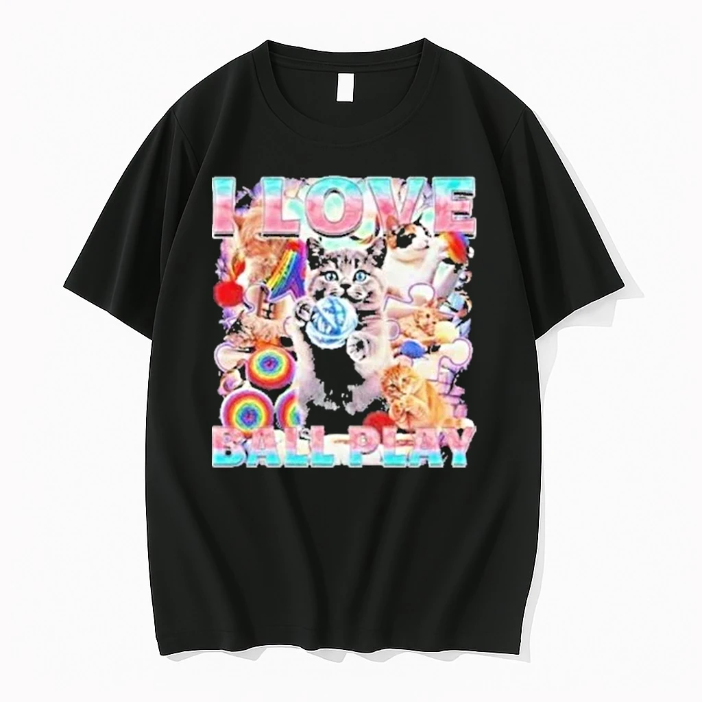 I Love Ball Play Cat Shirts