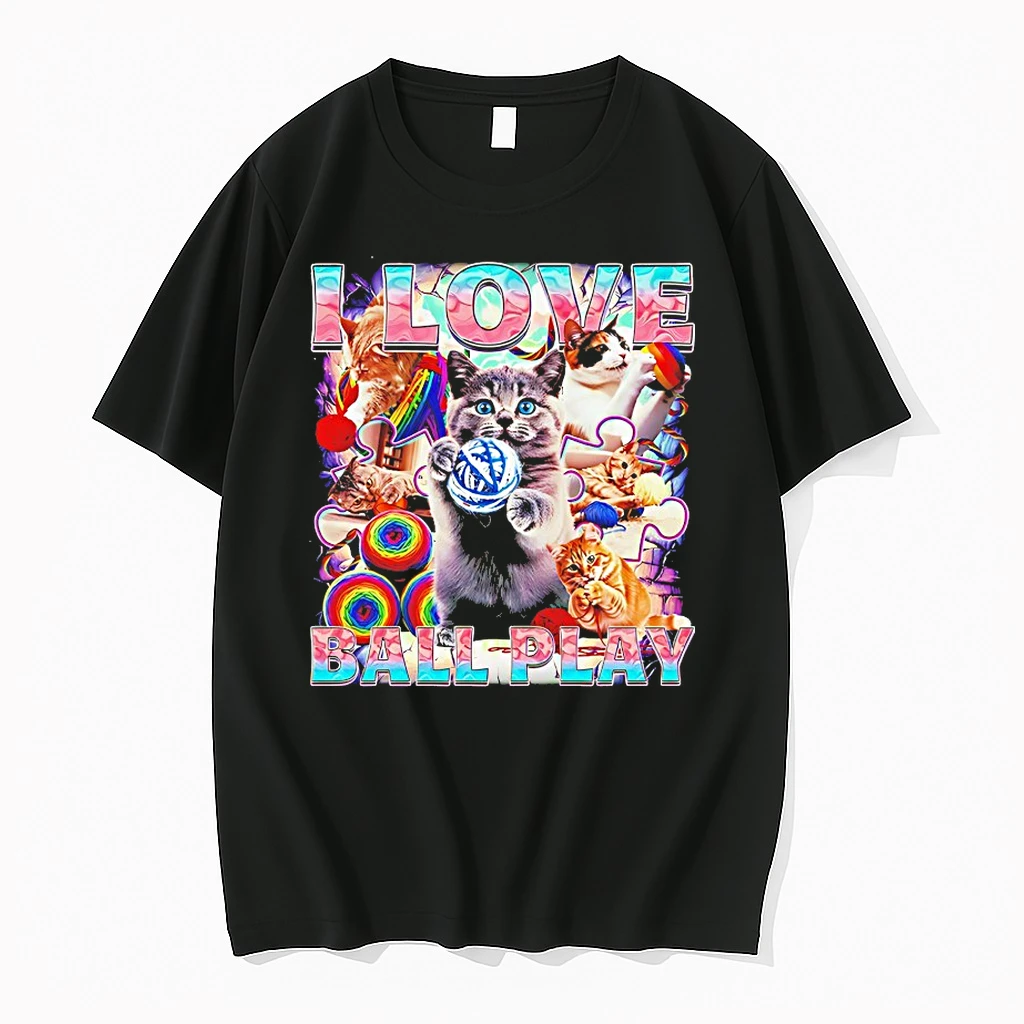I Love Ball Play Cats Shirts
