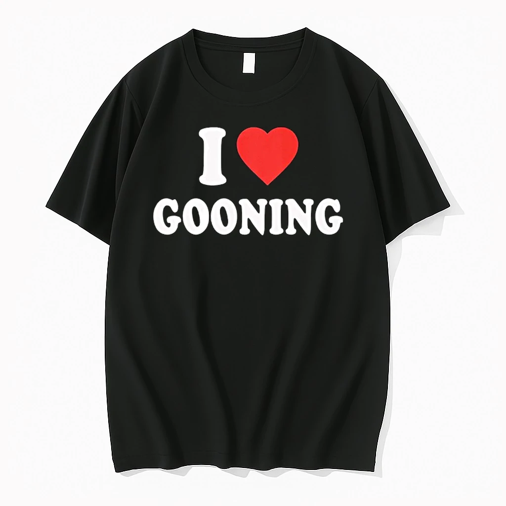 I Love Gooning Heart Red Shirts