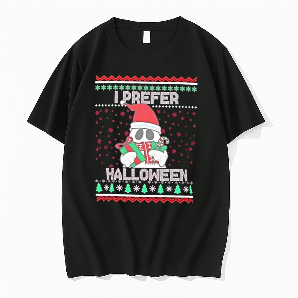 I Prefer Halloween Ghost Christmas Shirts