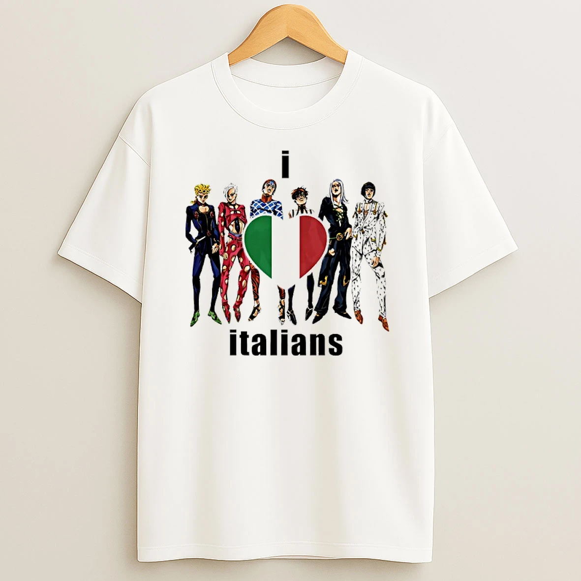 I Heart Italians Bucciarati Jojos Bizarre Adventure Shirts
