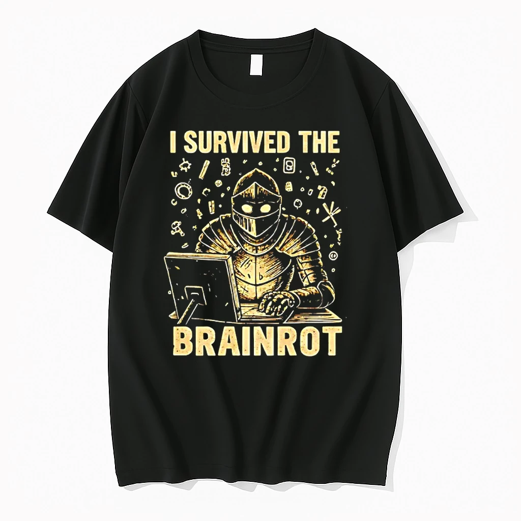 I Survived The Brainrot Working On A Computer Shirts