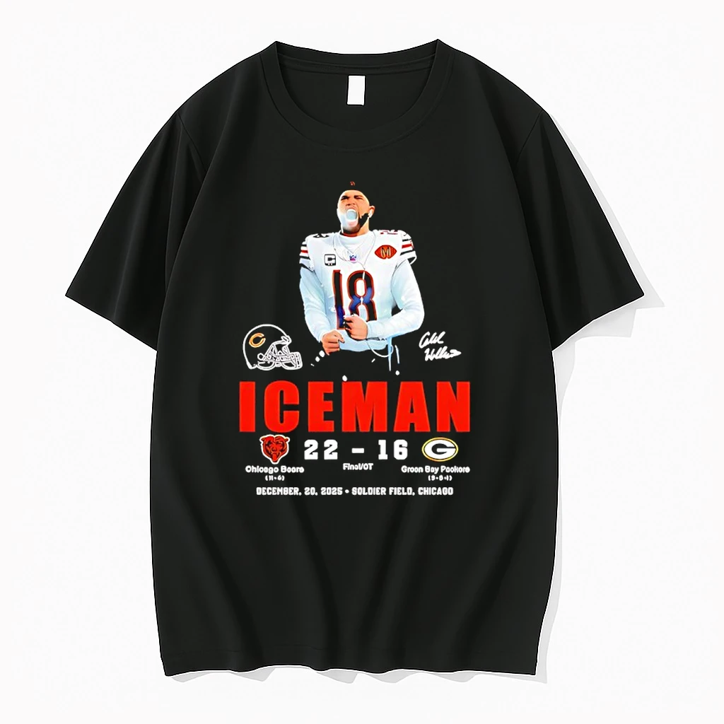 Ice Man Caleb Williams Chicago Bears 22 16 Packers Signature Shirts