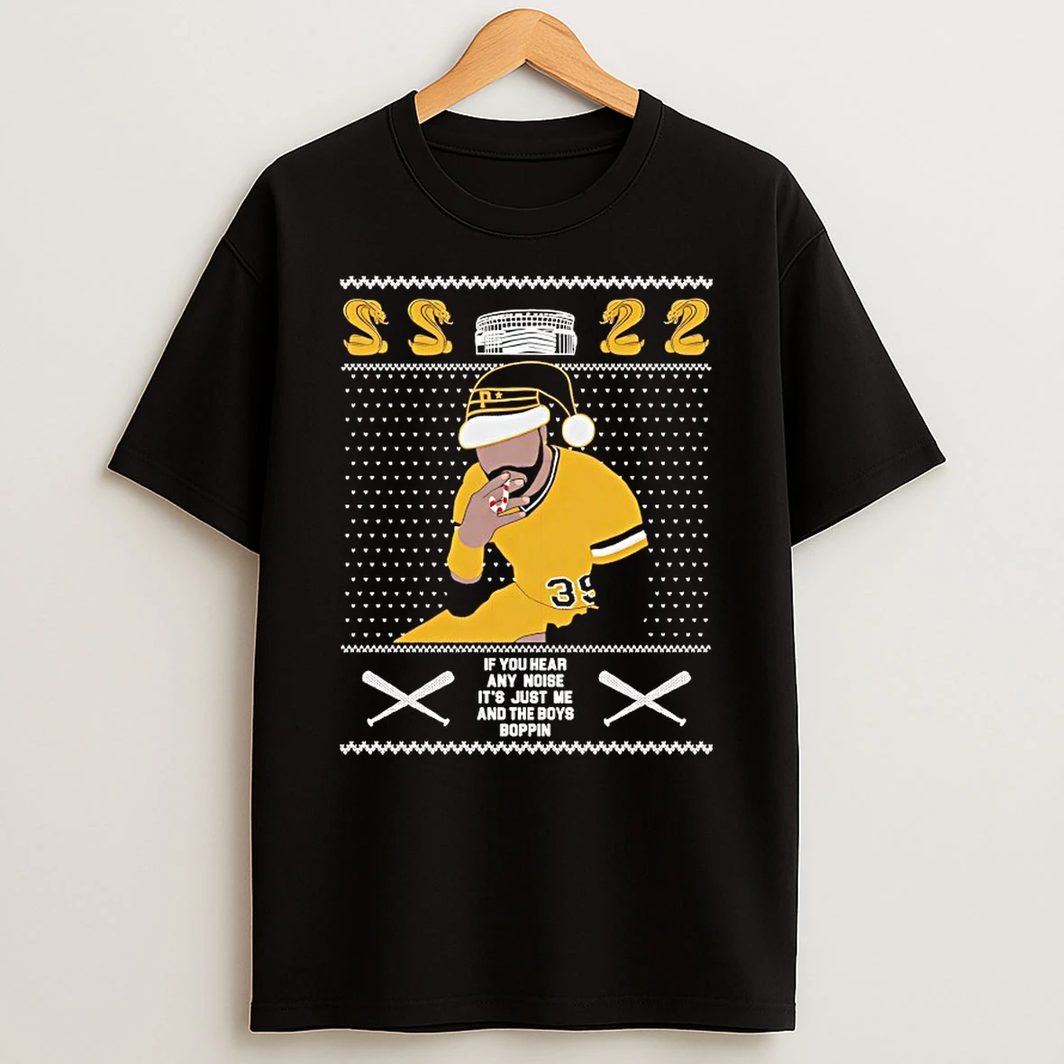 If You Hear Any Noise Its Just Me And The Boys Boppin Christmas Shirts