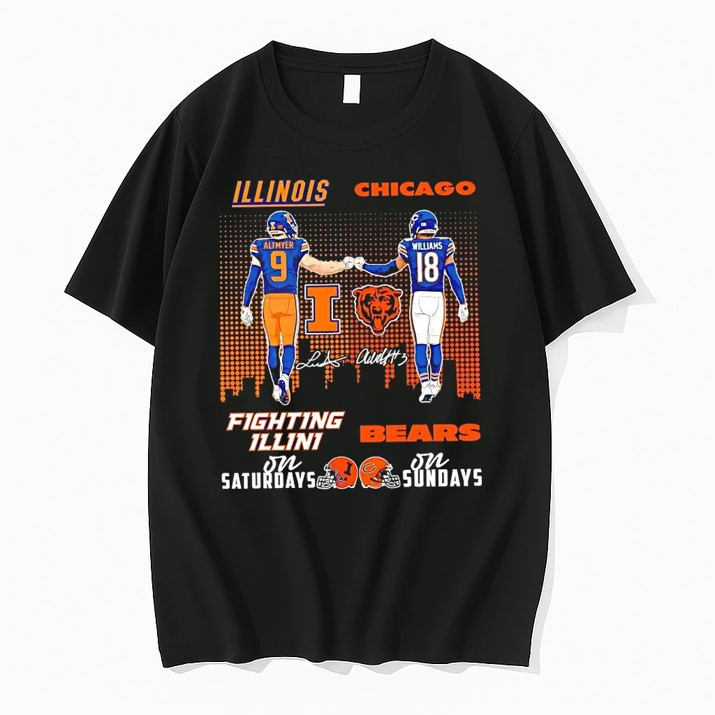 Illinois Chicago Fighting Illini Bears Football Saturday Sunday Shirts