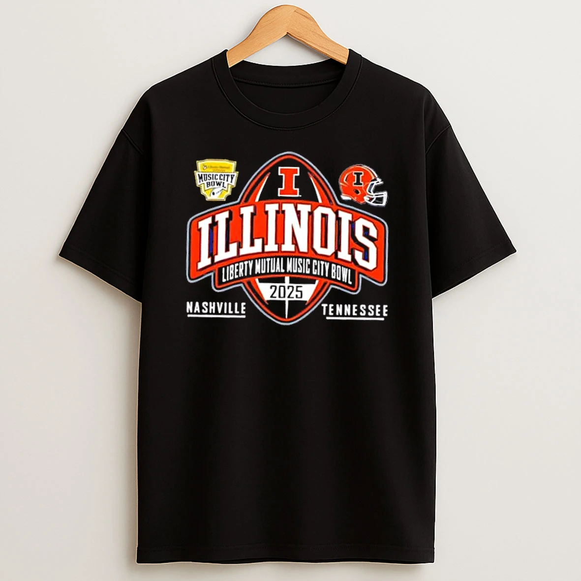 Illinois Fighting Illini Football Adult 2025 Music City Bowl Shirts
