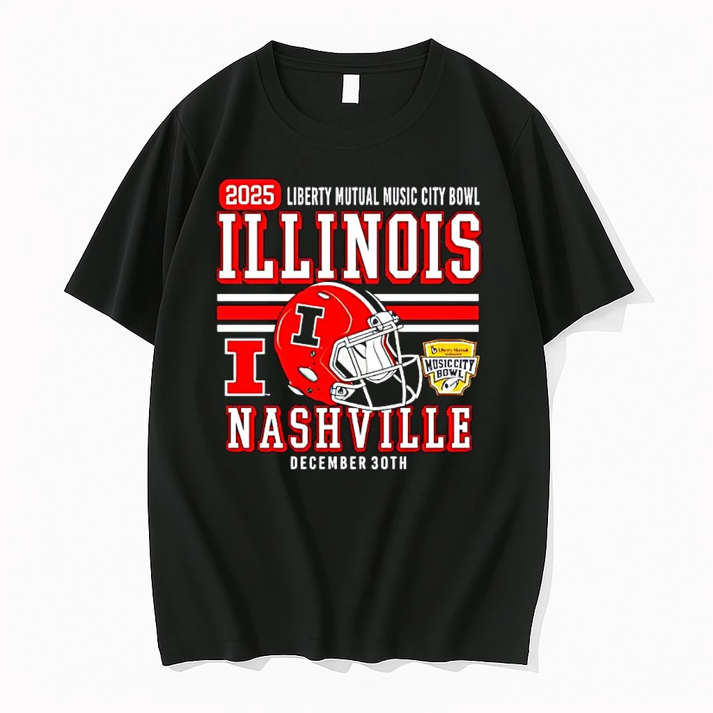 Illinois Football 2025 Liberty Mutual Music City Bowl Dec 30th Shirts