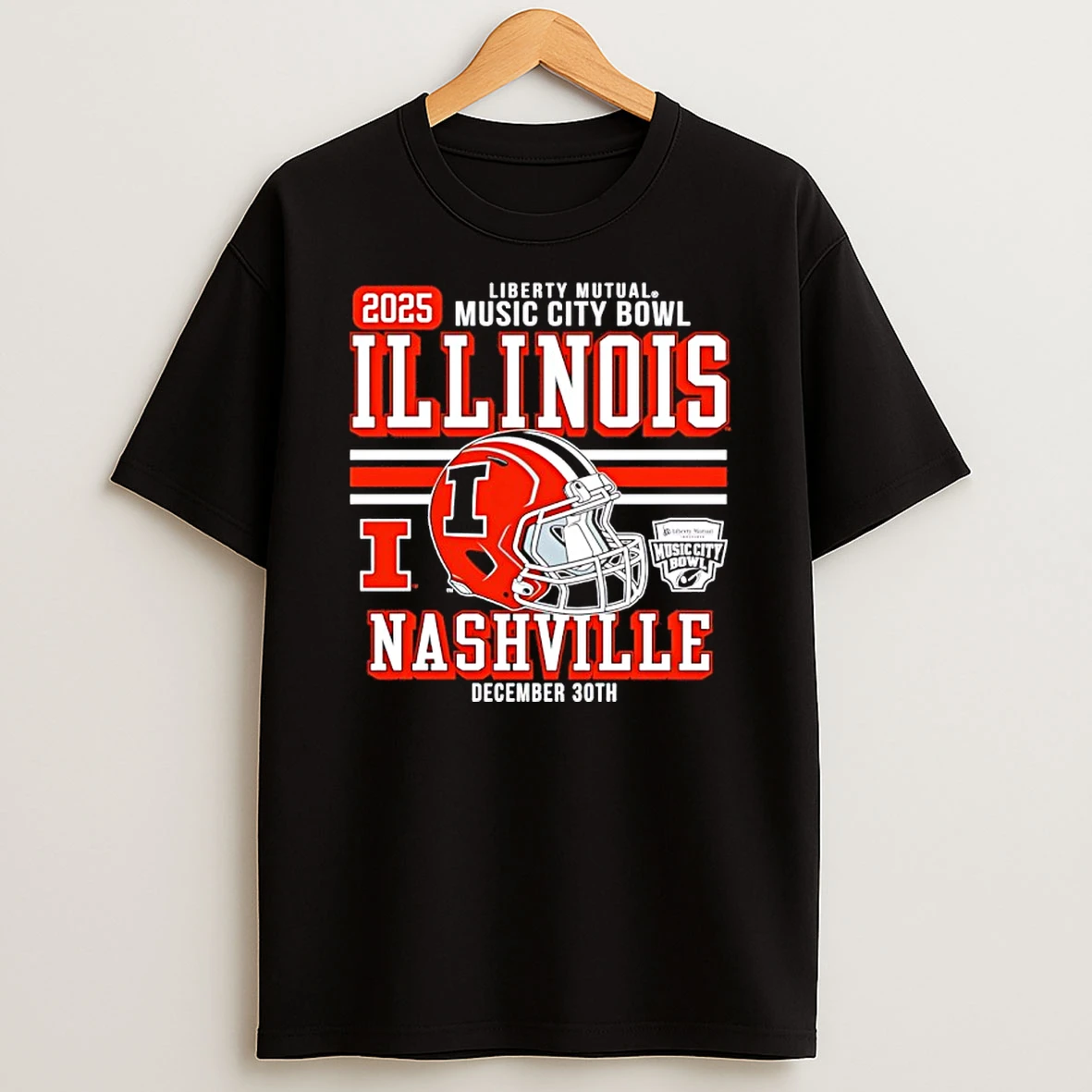 Illinois Football 2025 Music City Bowl Helmet Shirts