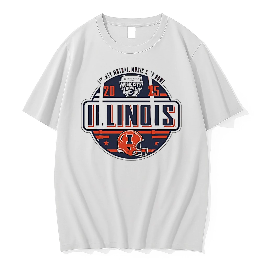Illinois Football 2025 Music City Bowl Logo Shirts