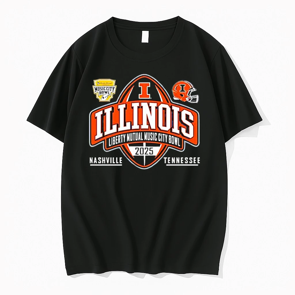 Illinois Football Adult 2025 Music City Bowl Nashville Tennessee Shirts