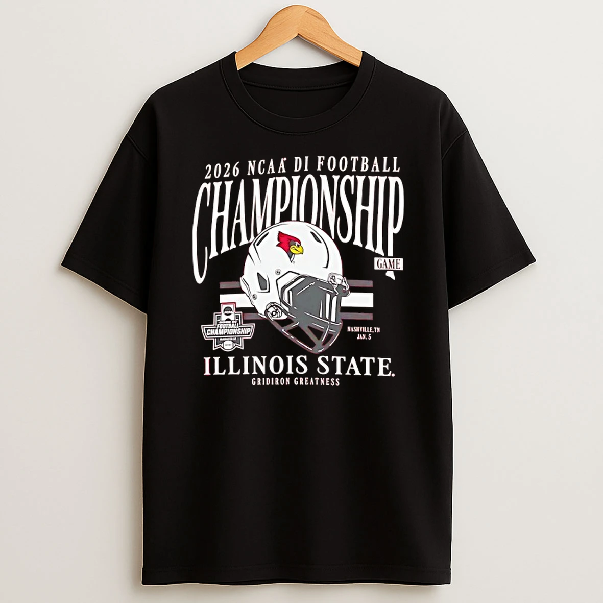 Illinois State Redbirds Helmet Ncaa Di Football Championship Game 2026 Shirts
