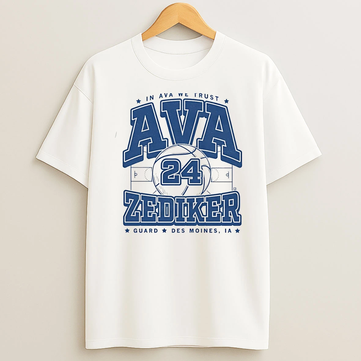 In Ava Zediker We Trust Creighton Bluejays Shirts