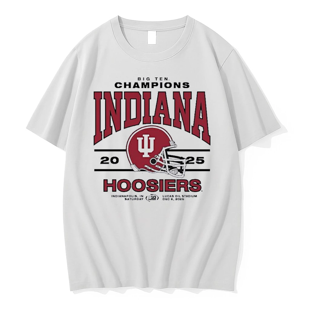 Indiana 2025 Big Ten Champs Helmet Shirts