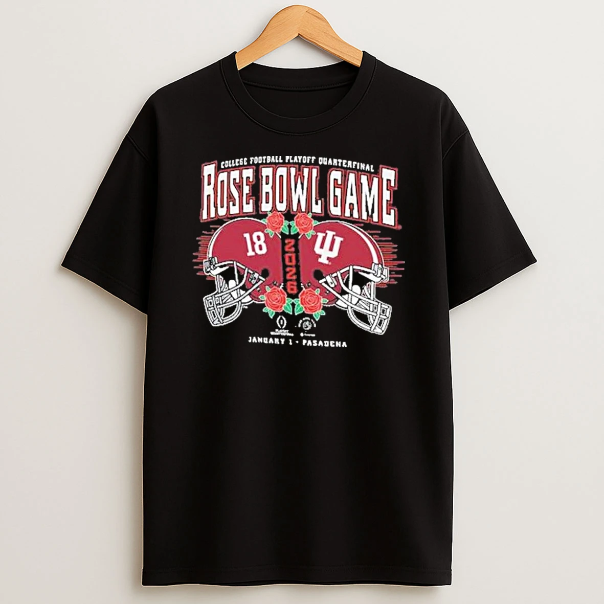 Indiana Football 2026 Rose Bowl Head To Head Helmet At Alabama Crimson Tide Shirts